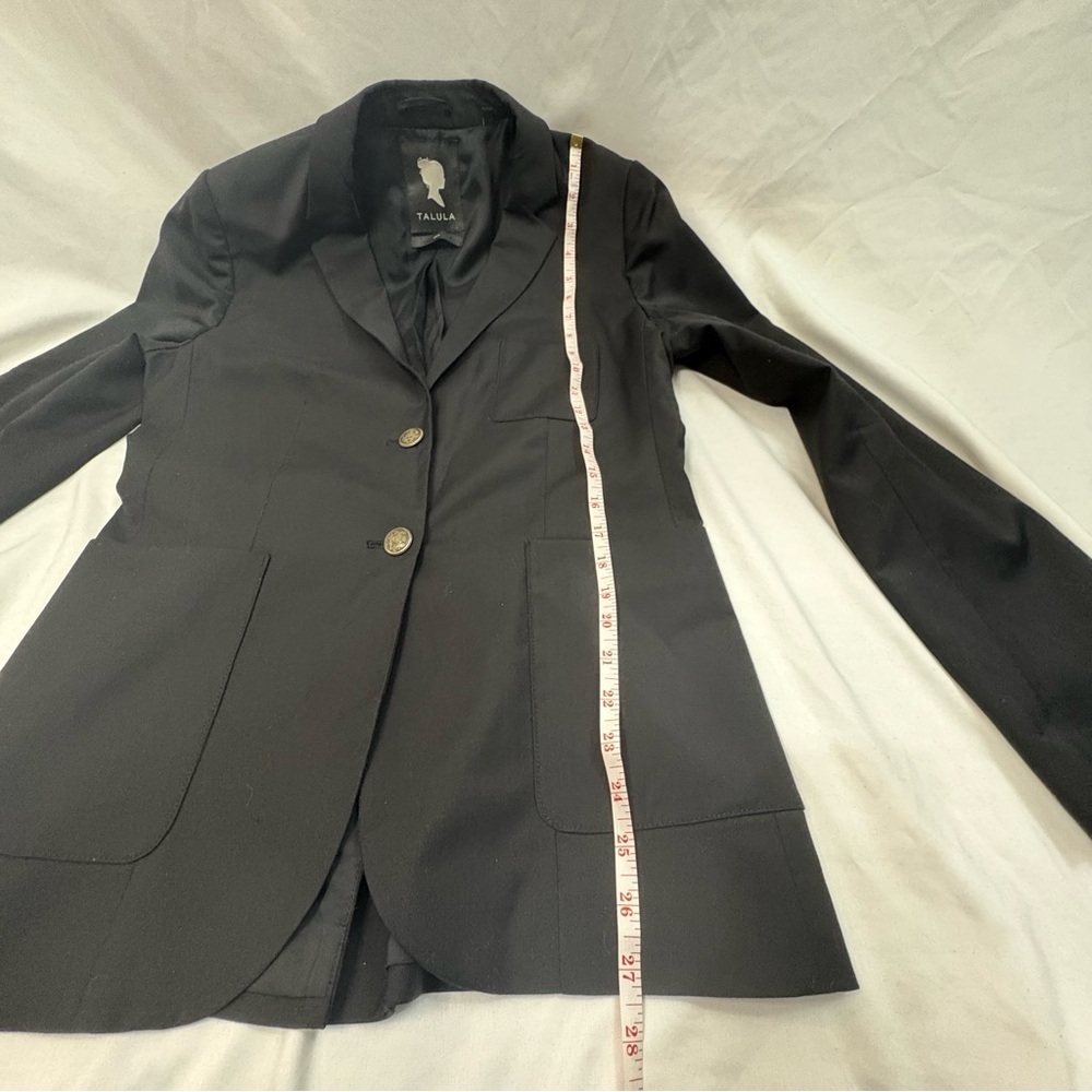Aritzia Talula Black Wool Blend Tailored Blazer Women’s 10 - Picture 5 of 9
